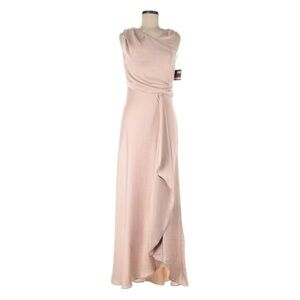 Taylor Blush Pink Maxi Dress Size 6 NWT Formal Wrap Ruffle Slit Bridesmaid